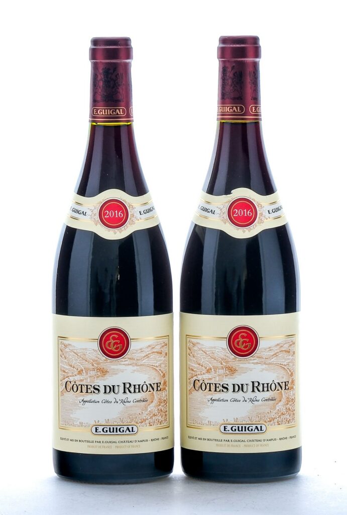 E. Guigal Cotes du Rhone Red Rhone Wine 2016 Group (2 Bottles)