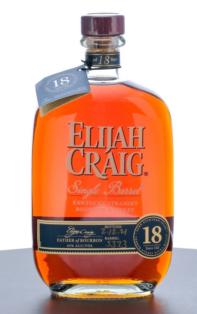 Elijah Craig 18 Year Single Barrel Straight Bourbon 2021