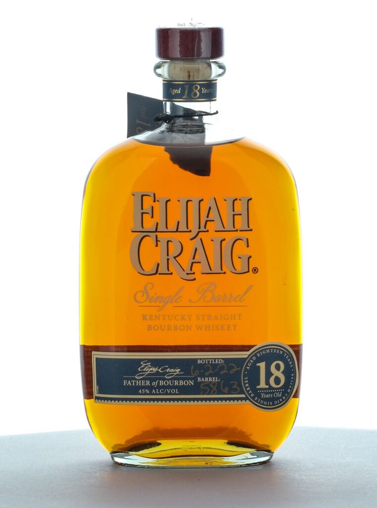 Elijah Craig 18 Year Single Barrel Straight Bourbon 2022