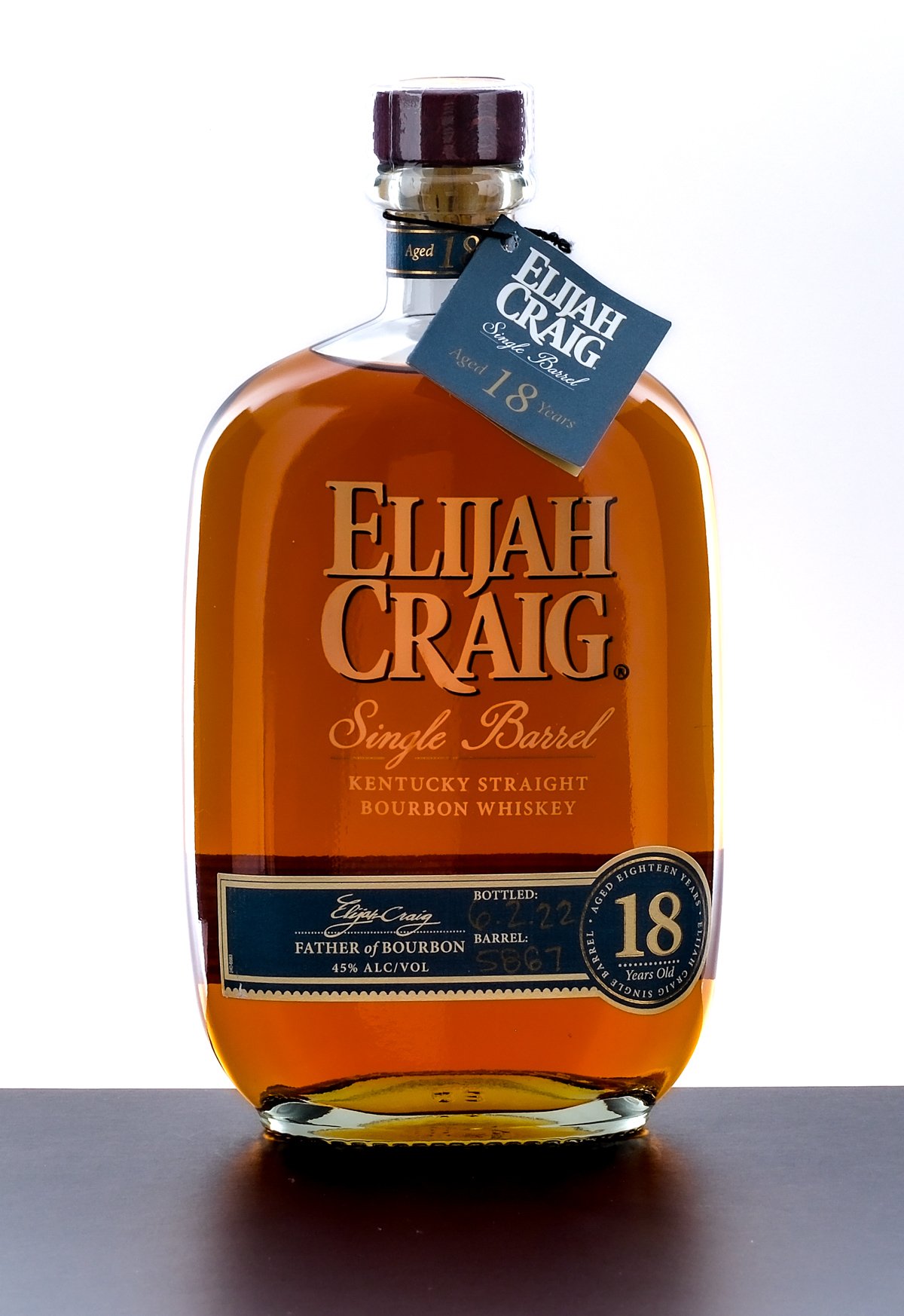 Elijah Craig 18 Year Single Barrel Straight Bourbon 2022