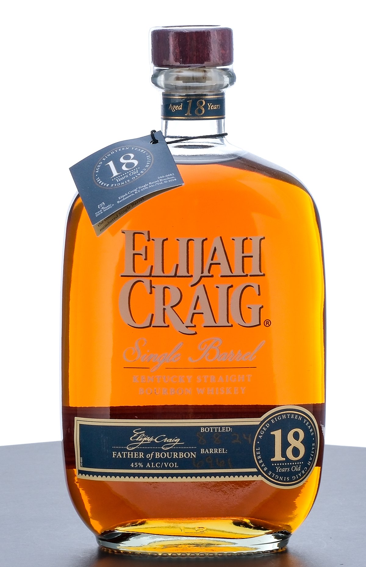 Elijah Craig 18 Year Single Barrel Straight Bourbon 2024