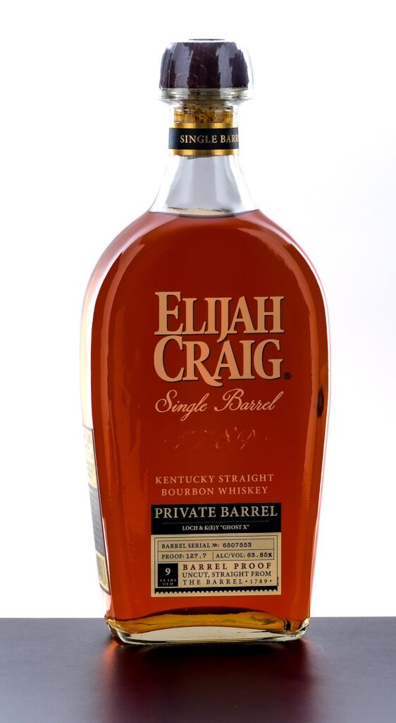 Elijah Craig 9 Year Private Single Barrel, Bbl Proof Straight Bourbon