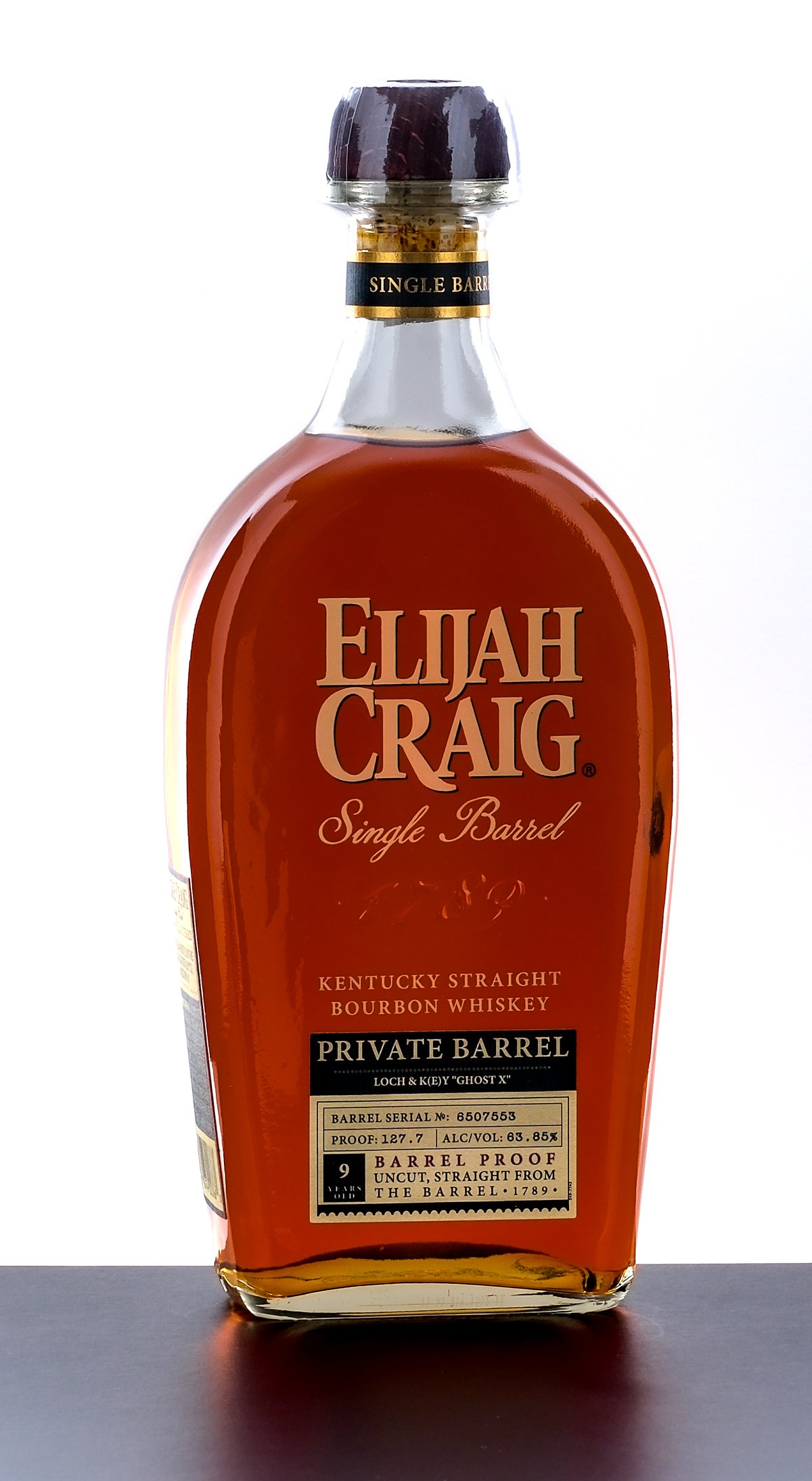 Elijah Craig 9 Year Private Single Barrel, Bbl Proof Straight Bourbon