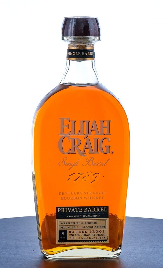 Elijah Craig "Drum Machine" 9 Year Private Single Barrel, Barrel Proof Bourbon