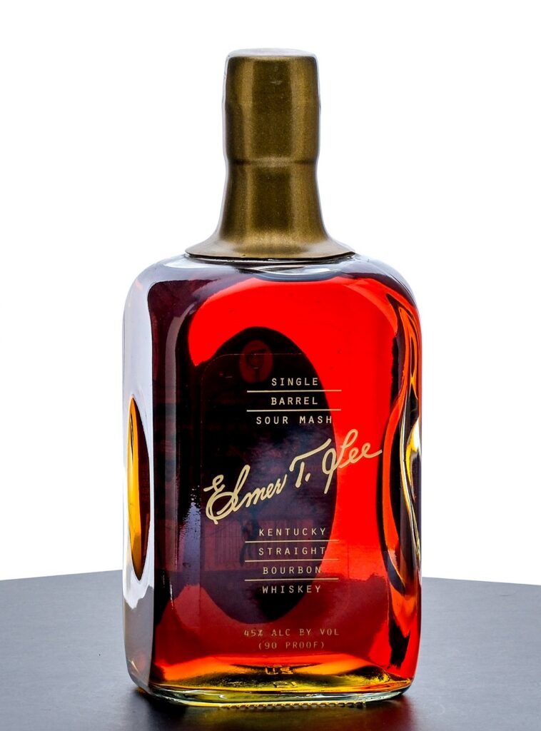Elmer T. Lee Single Barrel Sour Mash Straight Bourbon Gold Wax