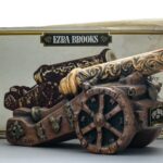 Ezra Brooks Real Sippin' Whiskey Collector's Series Cannon Decanter Straight Bourbon