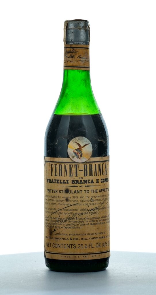Fernet-Branca Bitter Stimulant 4/5 Qt. Vintage Bottle
