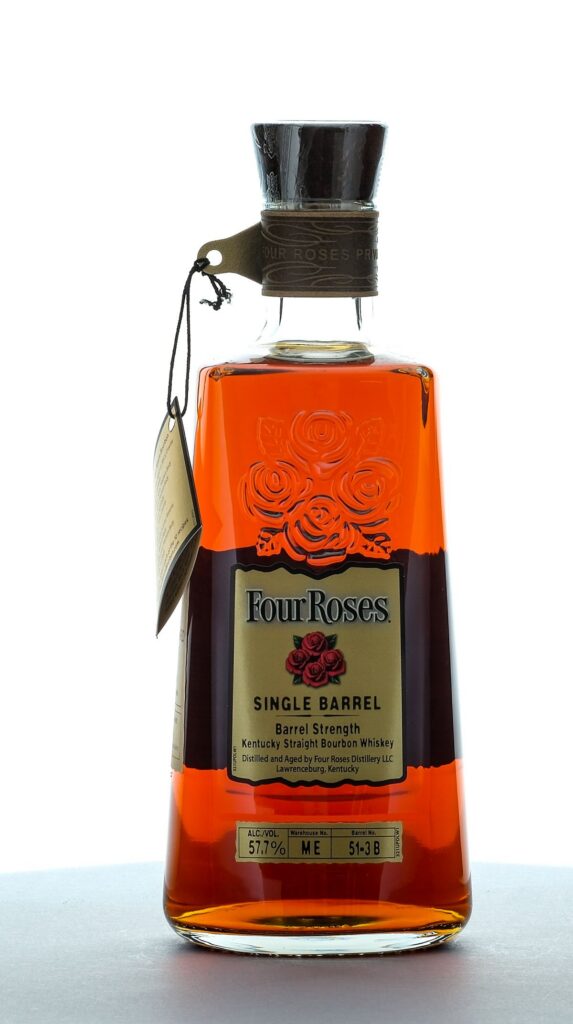 Four Roses OBSQ 10 Year, 8 Month Liquor World Single Barrel Bbl Strength Straight Bourbon 2022