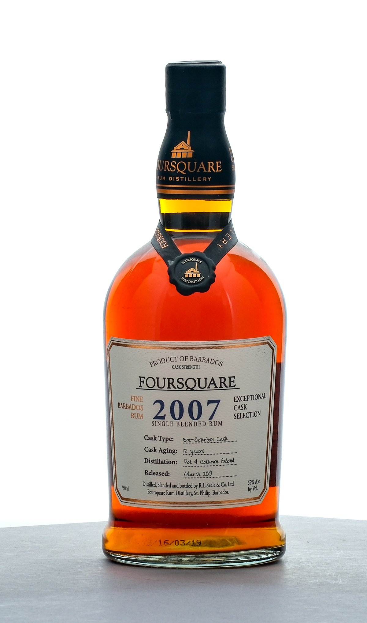 Foursquare 12 Year 2007 Exceptional Cask Selection Cask Strength Rum 2019