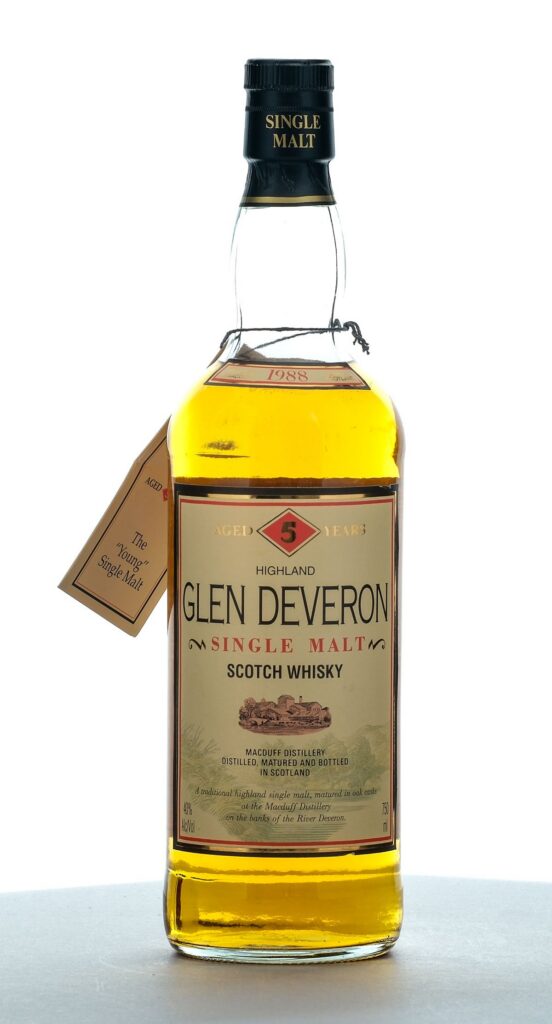 Glen Deveron 5 Year Highland Single Malt Scotch 1993 Vintage Bottle