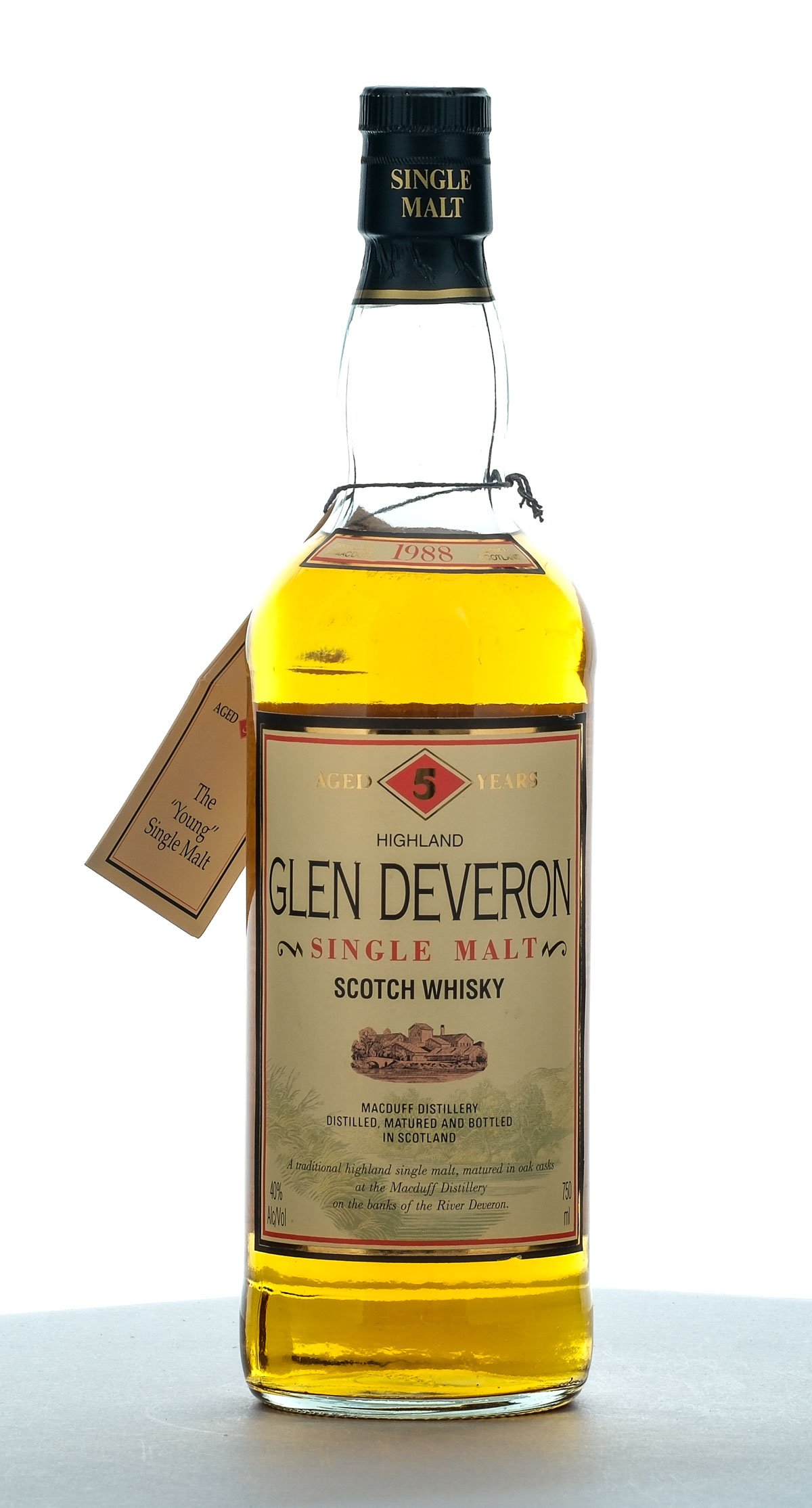 Glen Deveron 5 Year Highland Single Malt Scotch 1993 Vintage Bottle