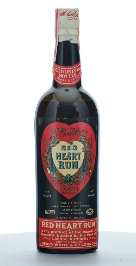 Henry White & Co.'s Red Heart Rum Vintage Bottle *SOLD AS-IS*