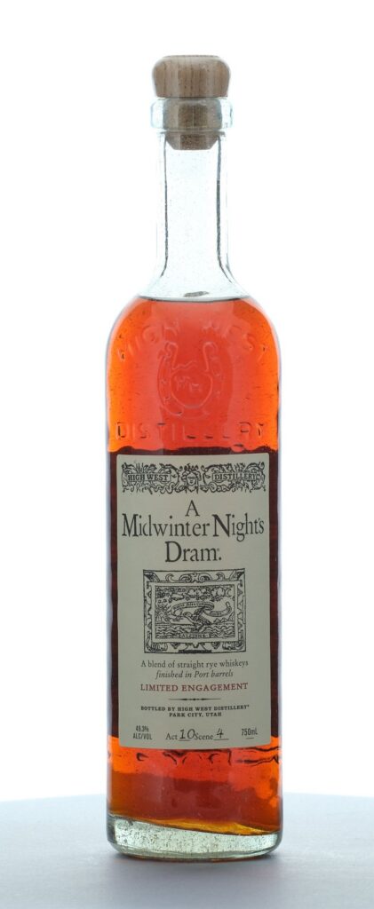 High West Midwinter Night's Dram Straight Rye Blend Act 10, Scene 4