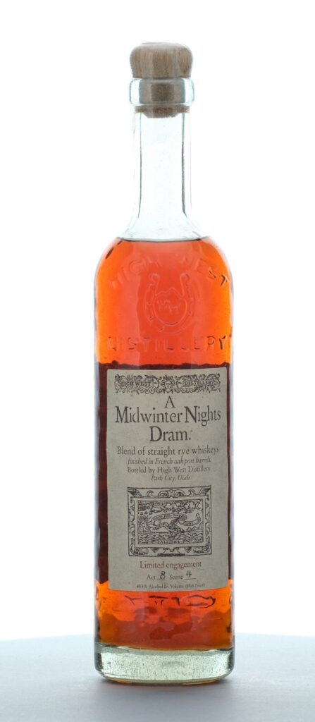 High West Midwinter Nights Dram Straight Rye Blend Act 8, Scene 4