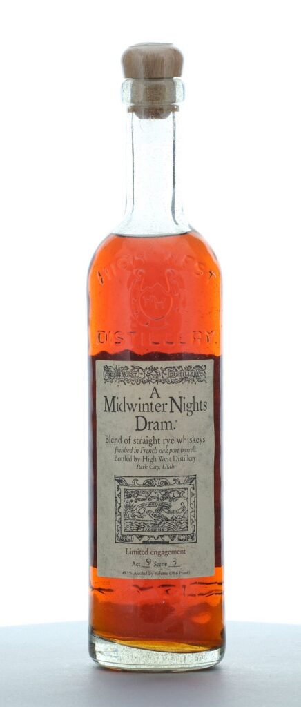 High West Midwinter Nights Dram Straight Rye Blend Act 9, Scene 2
