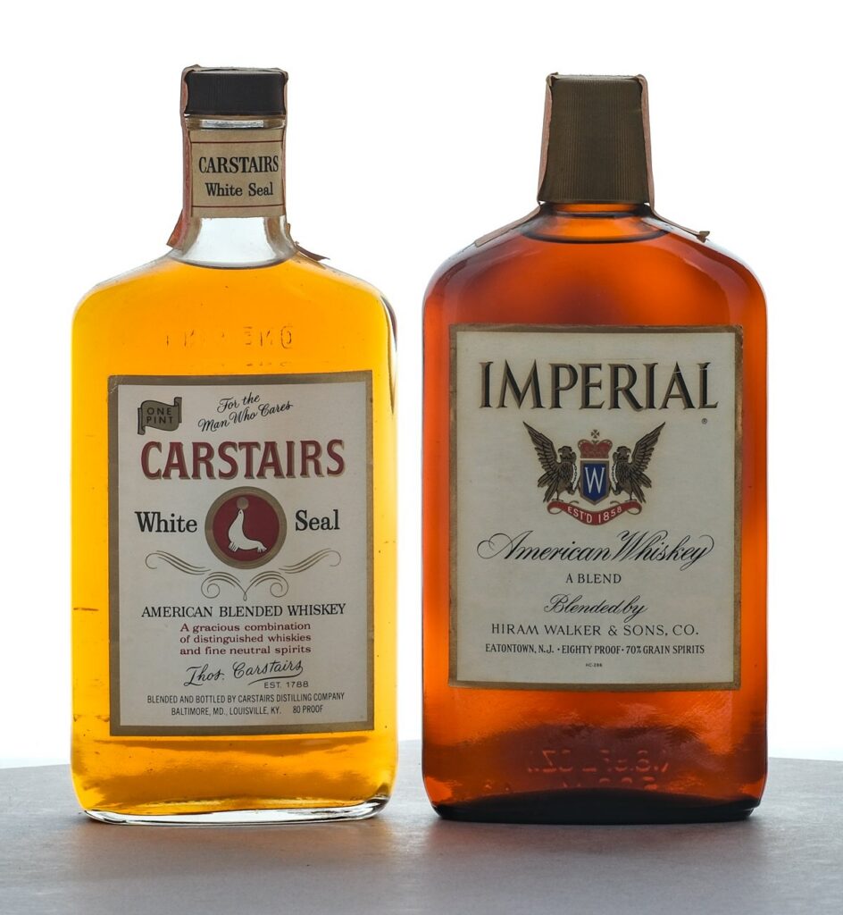 Hiram Walker & Sons Imperial/Carstairs White Seal American Blended Whiskey Group (2 Bottles)