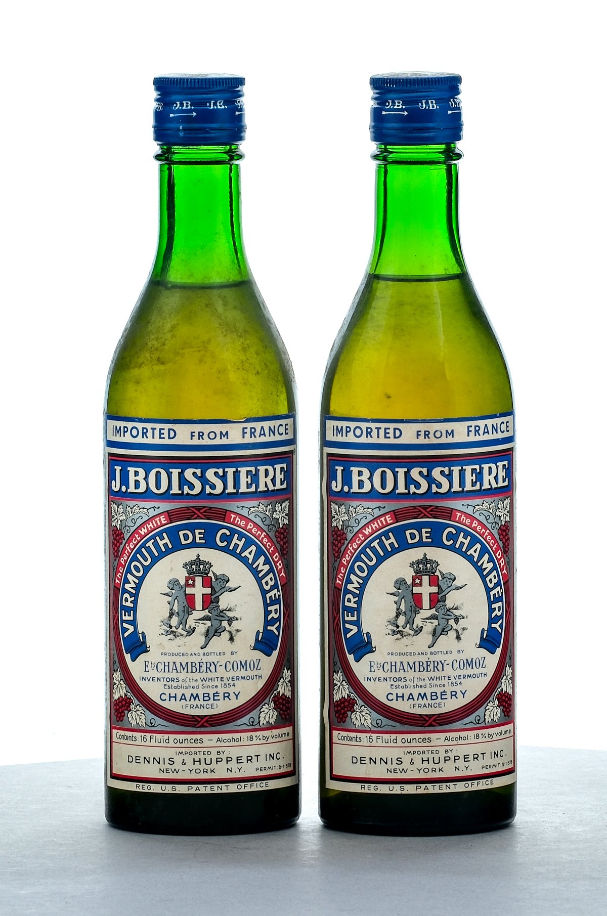J. Boissier Vermouth de Chambery Vintage Bottle Group (2x 16 Fl. Oz. Bottles)