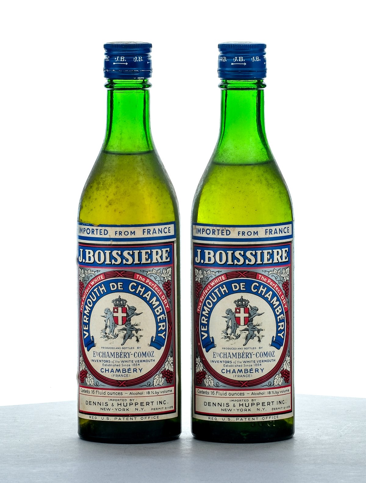 J. Boissier Vermouth de Chambery Vintage Bottle Group (2x 16 Fl. Oz. Bottles)