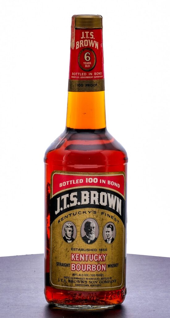 J.T.S. Brown 6 Year Straight KY Bourbon Vintage "Dusty" Bottle