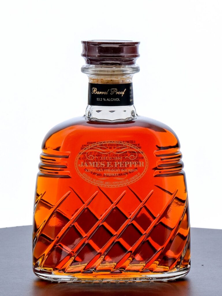 James E. Pepper Decanter Barrel Proof Straight Bourbon Whiskey