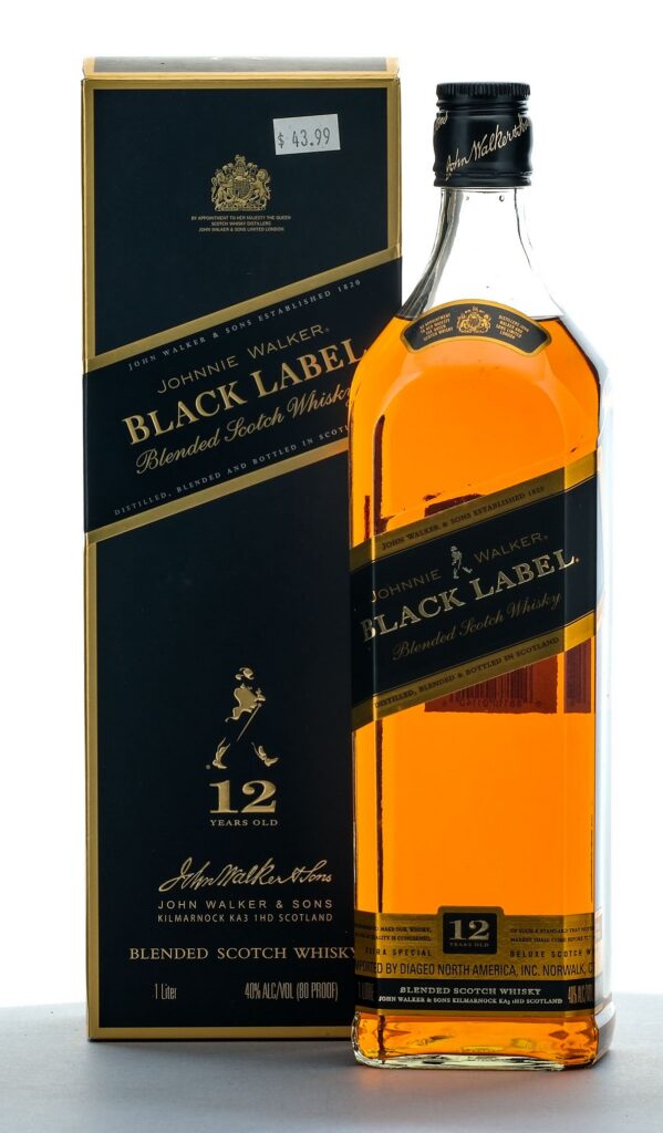 Johnnie Walker Black Label 12 Year Blended Scotch 1L