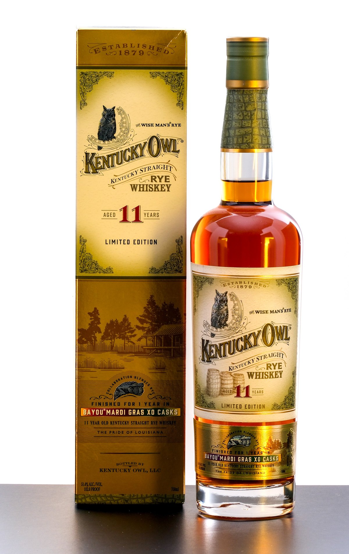 Kentucky Owl 11 Yr Bayou Mardis Gras XO Casks Finish Straight Rye