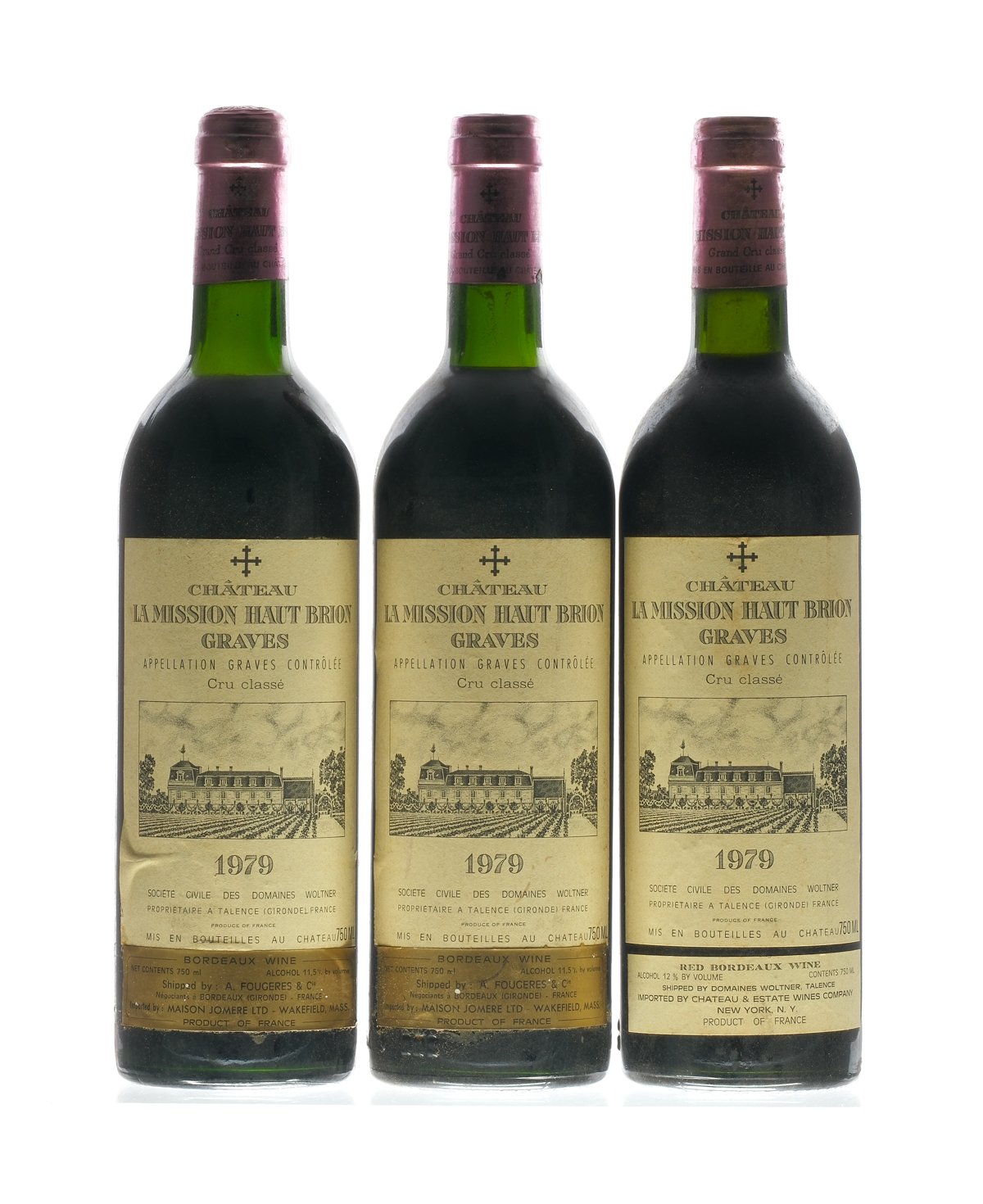 La Mission Haut-Brion Graves Bordeaux 1979 Group (3 Bottles)