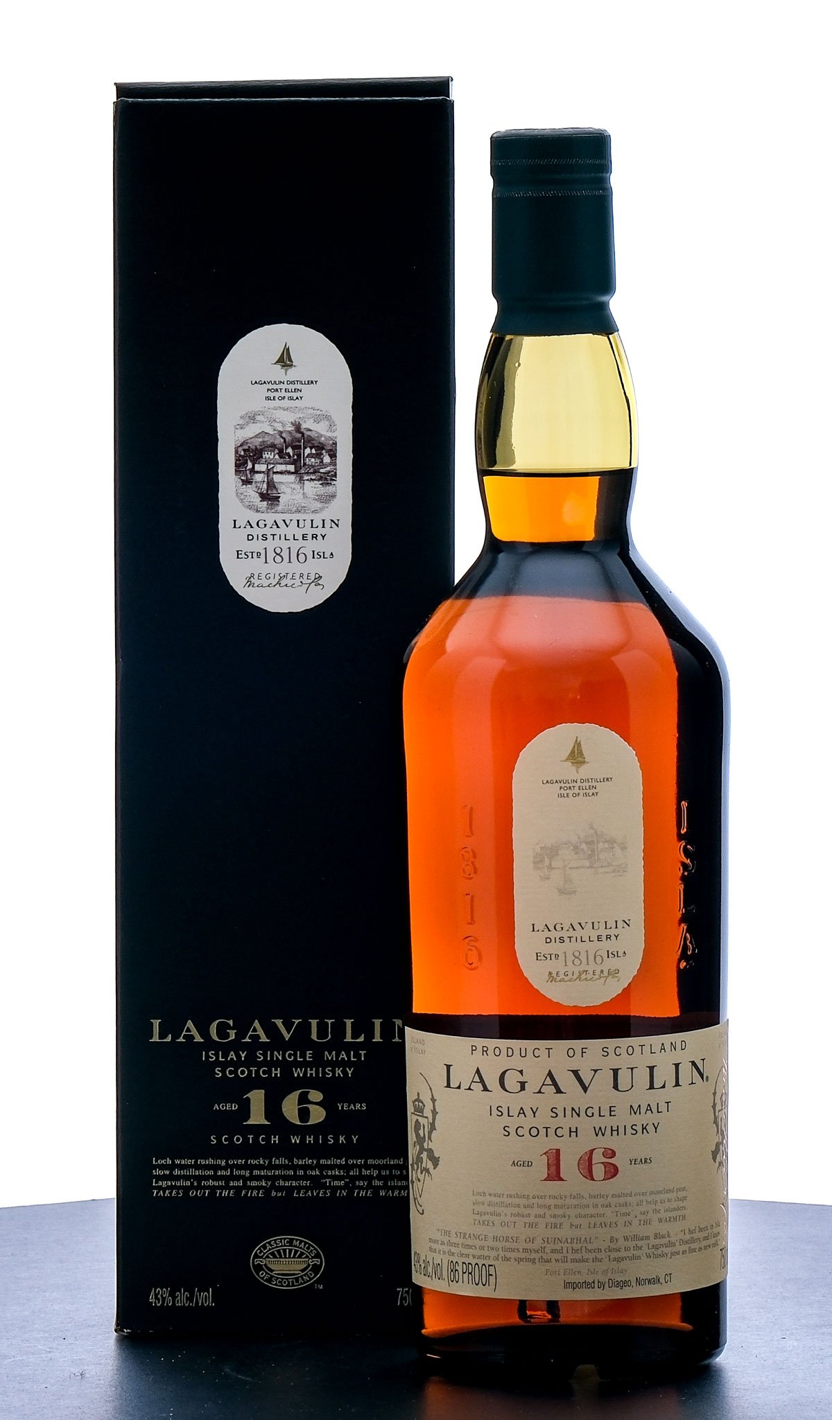 Lagavulin 16 Year Old Islay Single Malt Scotch Whisky, 750 mL