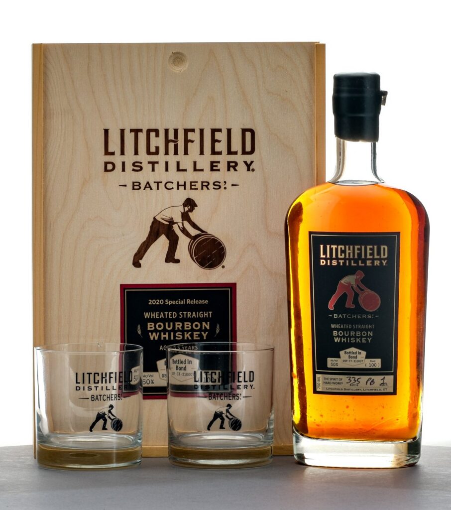 Litchfield Distillery Batcher's Wheated Straight Bourbon Gift Set (Batch 1 2020)