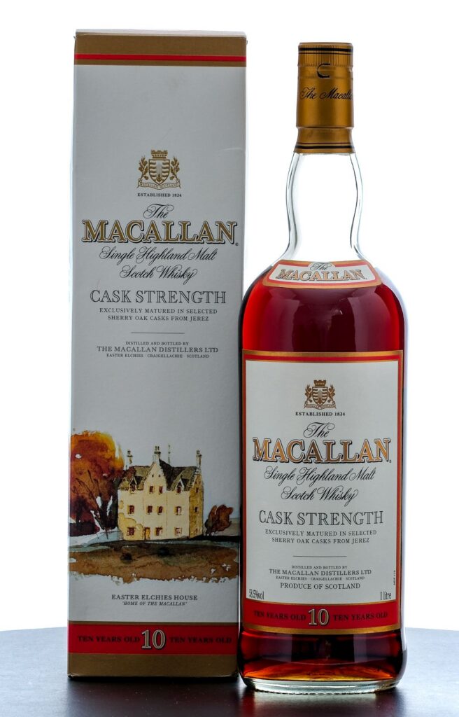 Macallan 10 Year Cask Strength Single Highland Malt Scotch 1L