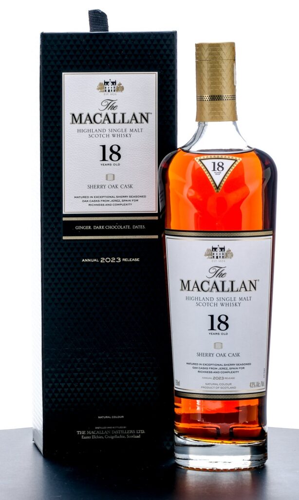 Macallan 18 Year Sherry Oak Cask Highland Single Malt Scotch 2023