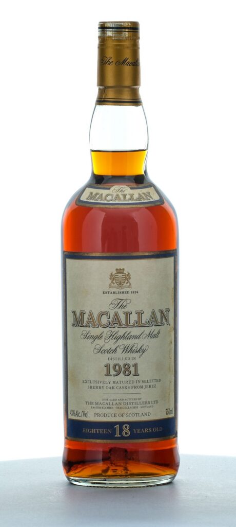Macallan 18 Year Sherry Oak Cask Matured Single Highland Malt Scotch 1999