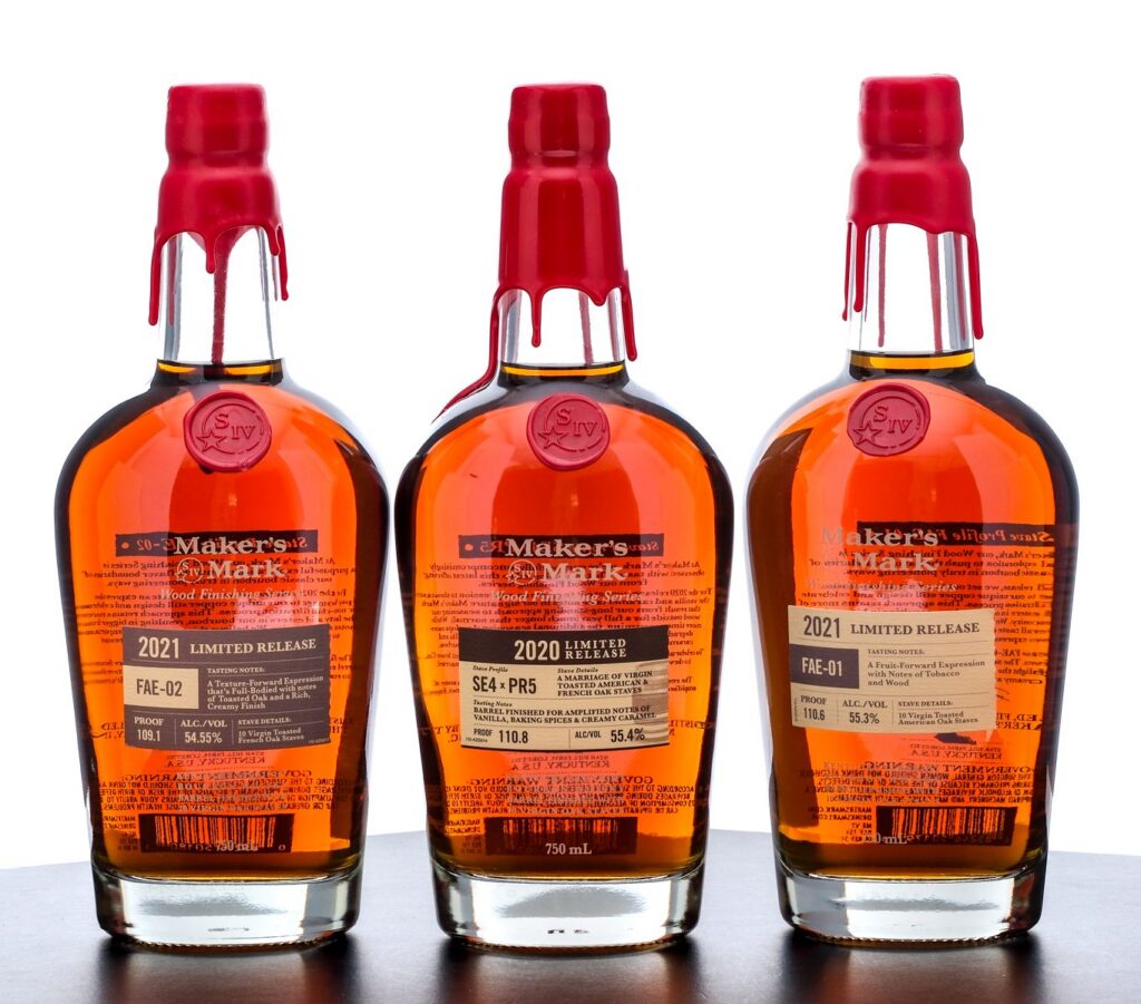 Maker's Mark Wood Finishing Series Kentucky Straight Bourbon, 3 Bottle Group