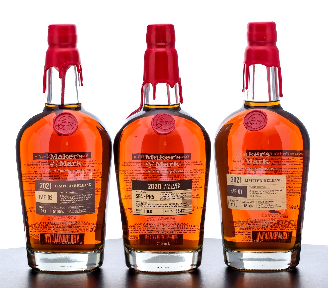 Maker's Mark Wood Finishing Series Kentucky Straight Bourbon, 3 Bottle Group