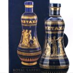 Metaxa Royal Sapphire Greek Specialty Liqueur 18k Gold Porcelain Presentation Decanter (photo 3)