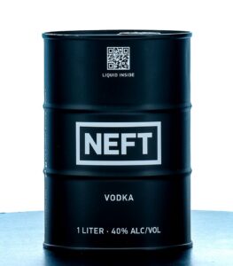 Neft Vodka Black Oil Drum 1L