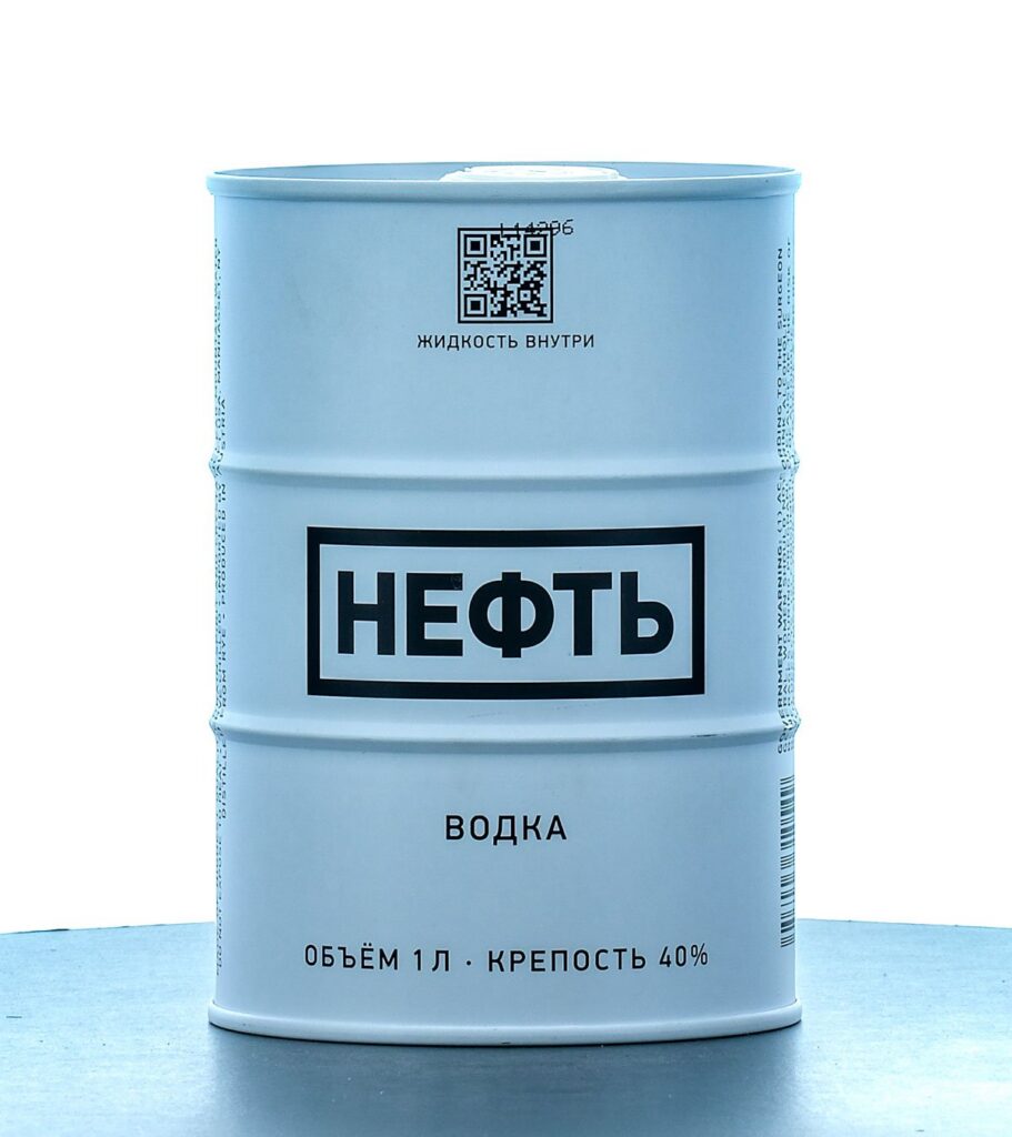 Neft Vodka White Oil Drum 1L