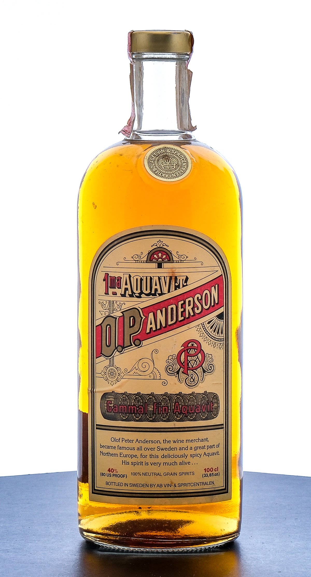O.P. Anderson Gammal fin Aquavit Vintage Bottle