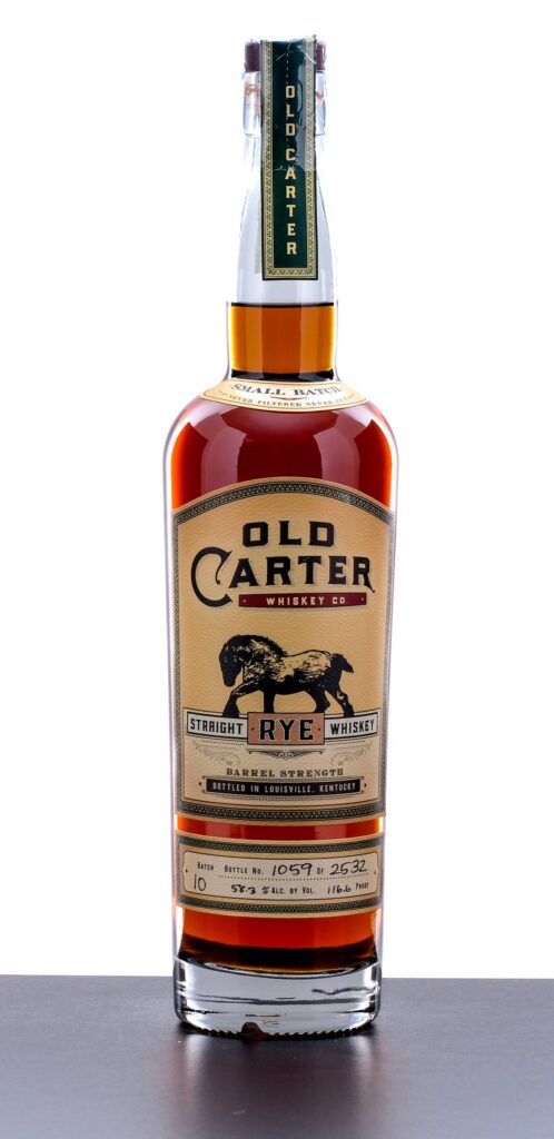 Old Carter Small Batch Straight Rye Whiskey Barrel Strength Batch 10