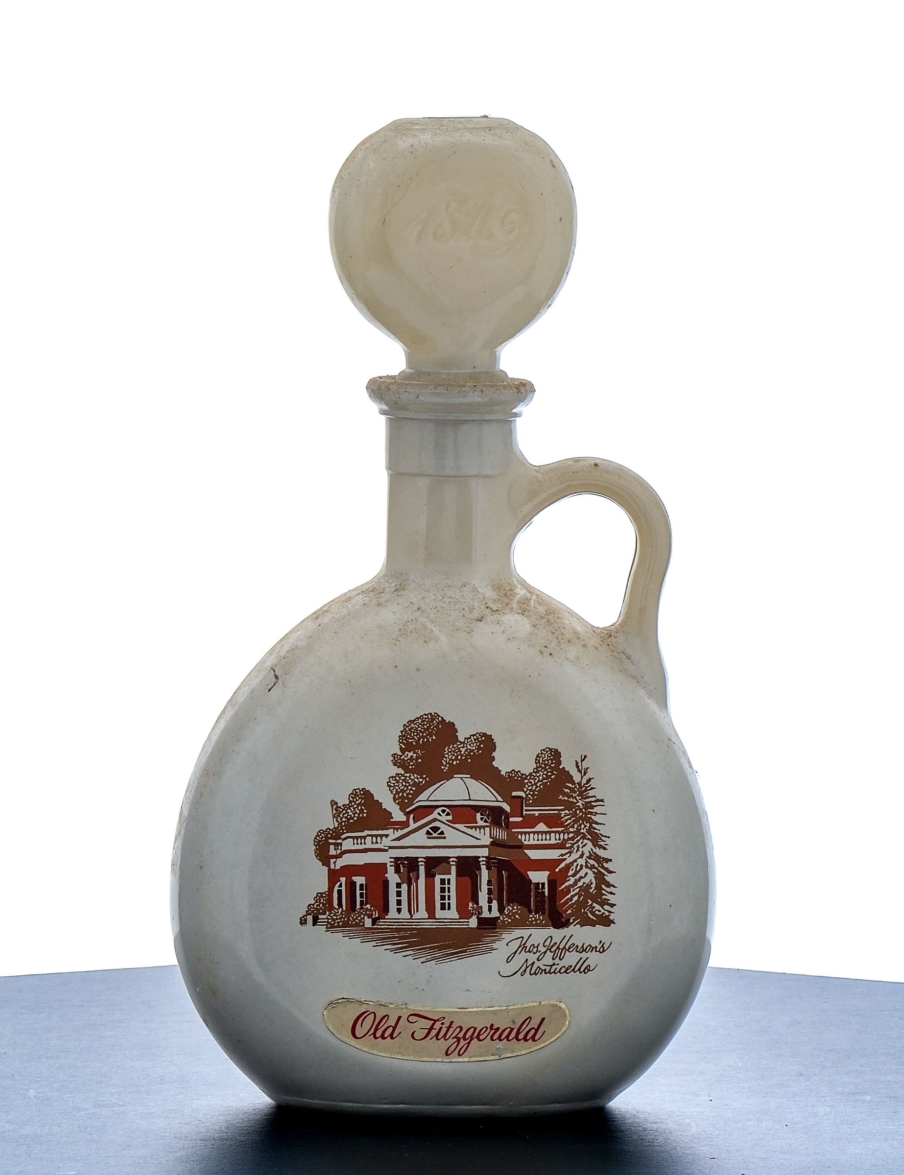 Old Fitzgerald 6 Year Bottled in Bond Bourbon Monticello Decanter Vintage Bottle 1968