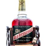 Old Fitzgerald Bourbon 1 Gallon Vintage Bottle and Cradle 1960