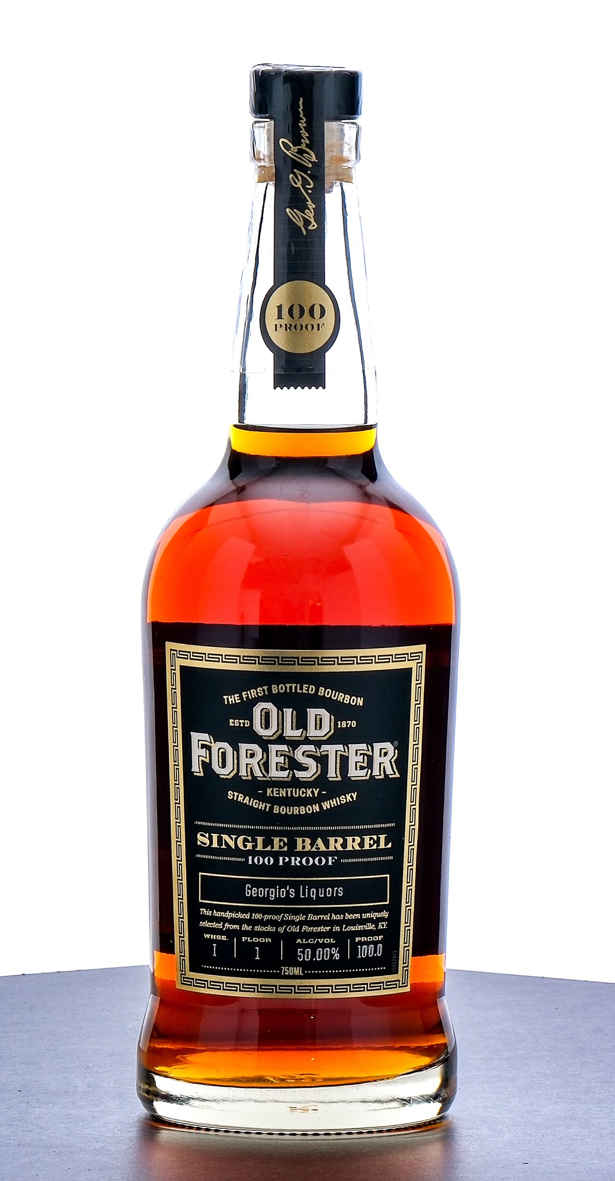 Old Forester Single Barrel Bourbon 100 Proof Georgio's Liquors Select