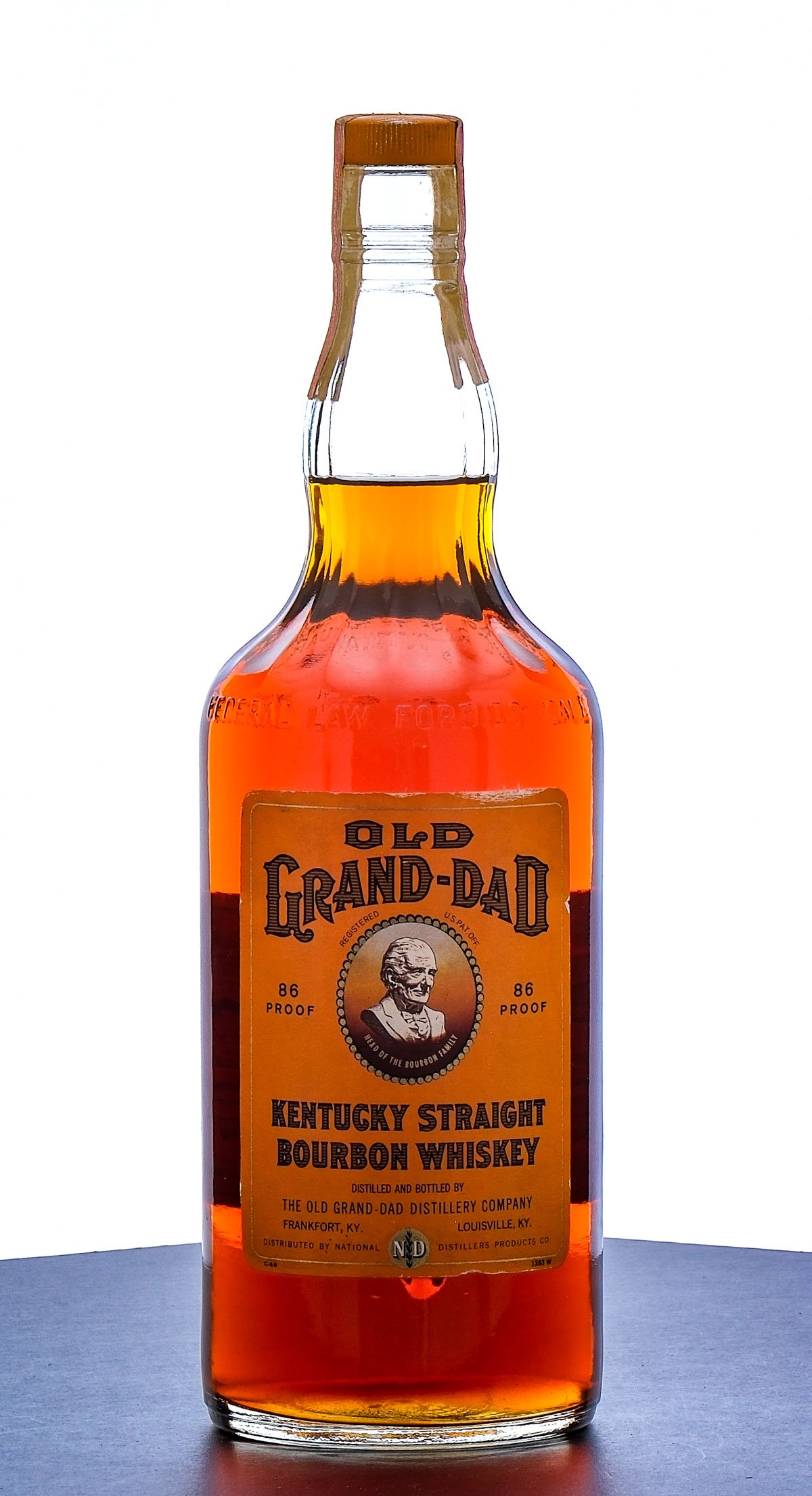 Old Grand-Dad Bourbon Vintage Bottle Quart