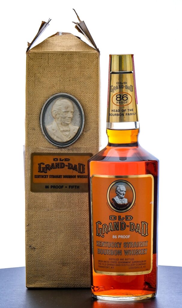 Old Grand-Dad Bourbon Vintage Bottle with Box