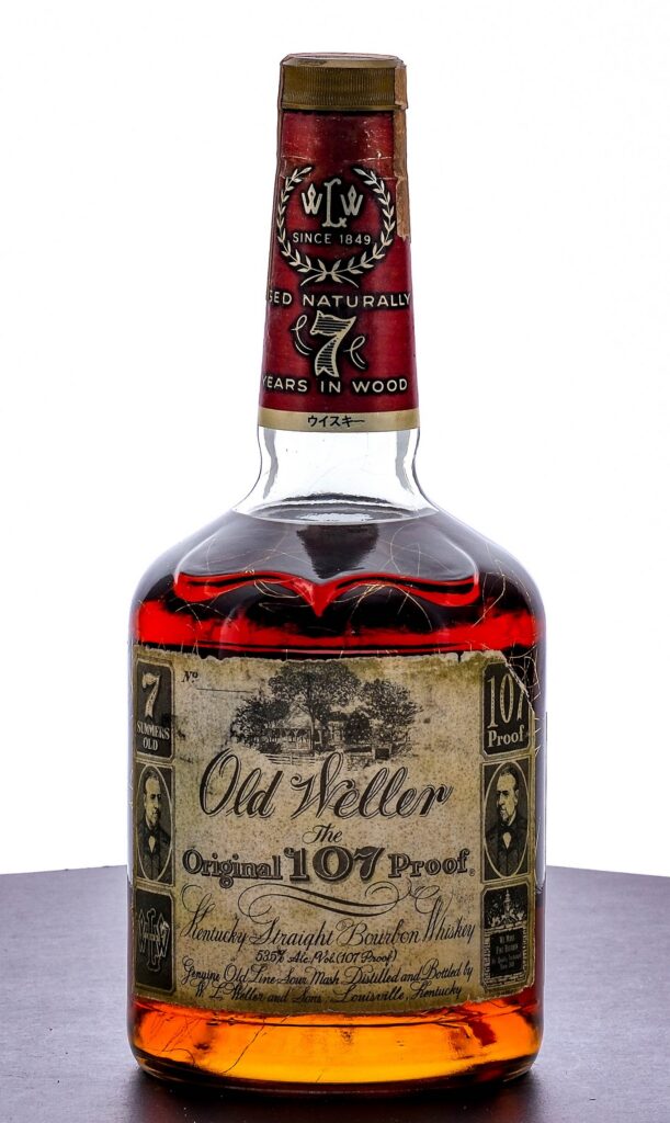 Old Weller The Original 107 Proof 7 Year KY Straight Bourbon Vintage "Dusty" Bottle