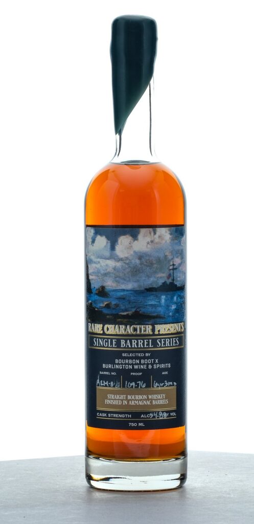 Rare Character Single Barrel Series Bourbon Boot x Burlington Wine & Spirits 6 Year, 3 Month Cask Strength Straight Bourbon 2023