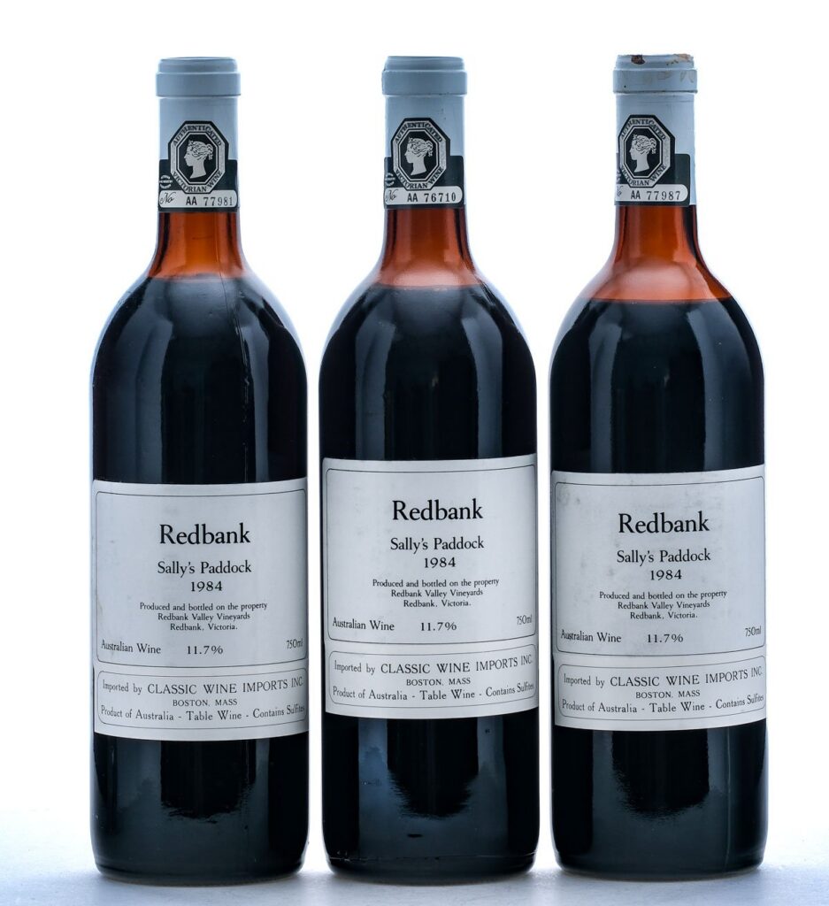 Redbank Sally's Paddock Australian Table Wine 1984 Group (3 Bottles)