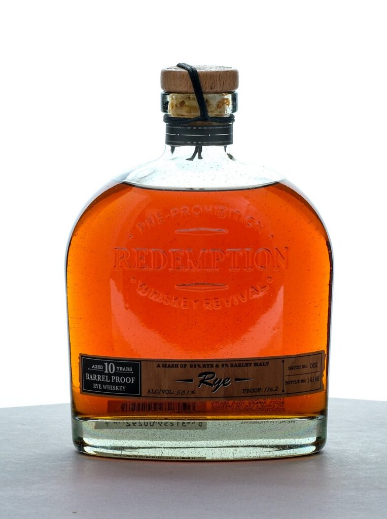 Redemption Pre-Prohibition Whiskey Revival 10 Year Barrel Proof Rye Batch No: 002