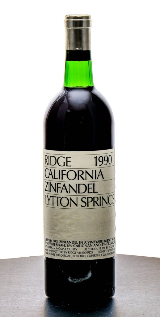 Ridge Lytton Spring California Zinfandel 1990