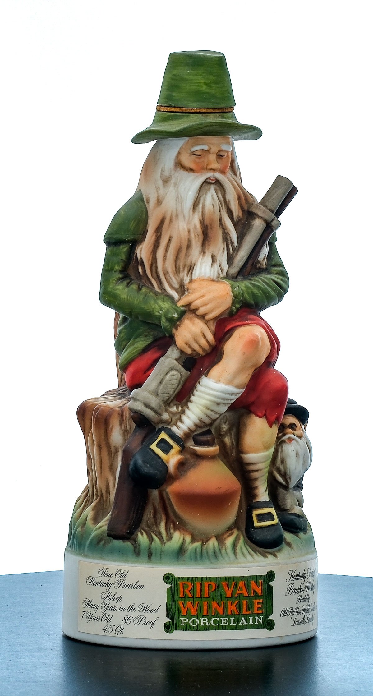 Rip Van Winkle Porcelain Decanter 7 Year Straight Bourbon Vintage 1975